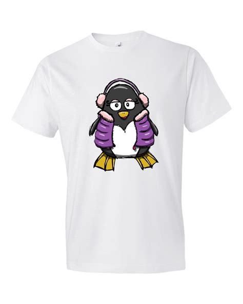 Female Penguin Lightweight Fashion Short Sleeve T Shirt Short Style