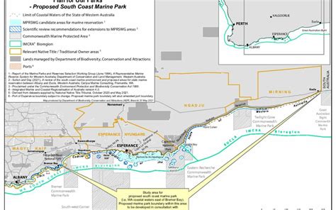 Study Area For Proposed South Coast Marine Park Australian Fishing