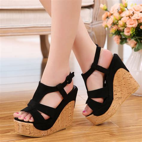 Wedges Sandals For Women Platform High Heel Sandals Women T Strap