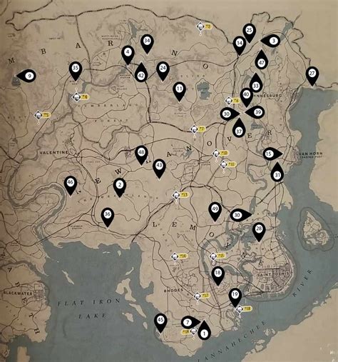 Rdr2 Secret Locations Map