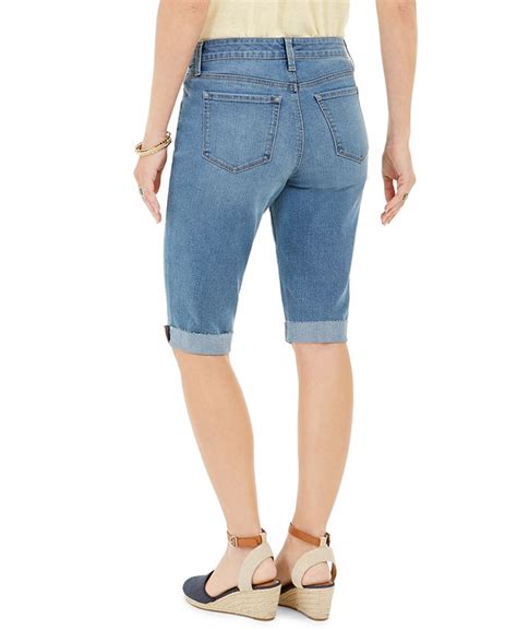 Style And Co Cuffed Skinny Skimmer Jeans Created For Macys And Reviews Shorts Women Macys