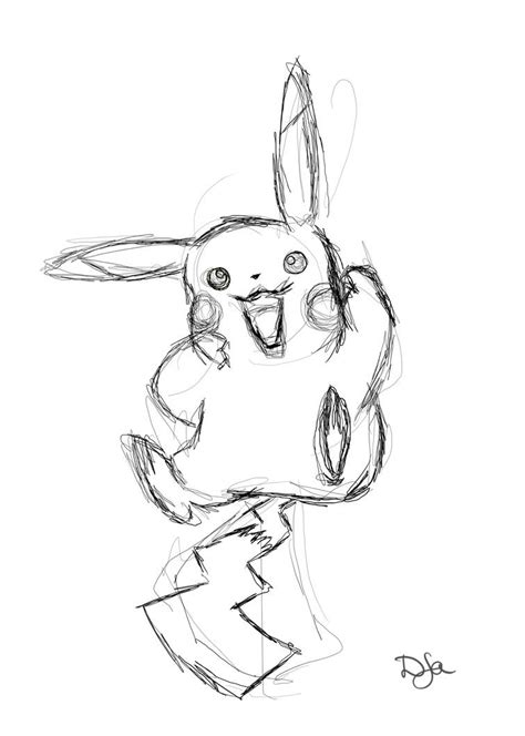 Pikachu Sketch By David J Addante On Deviantart