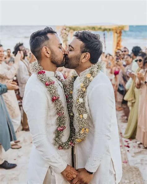 Indian Gay Couples Dreamy Beachside Wedding In Mexico Times Of India