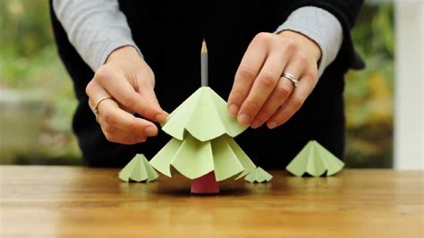 How To Make A Christmas Tree From Paper Youtube