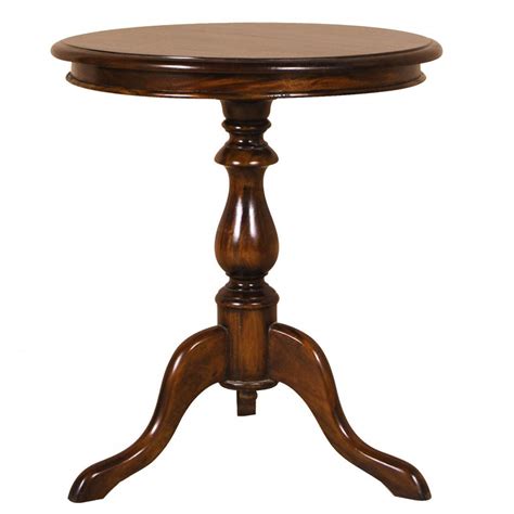 Nutmeg Mahogany Round Side Table French Furniture Side Tables