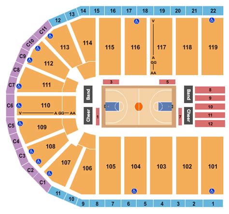 Orleans Arena Seating Chart And Maps Las Vegas