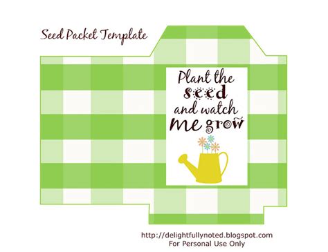 Free Printables Seed Packet Template Teachers T Delightfully Noted