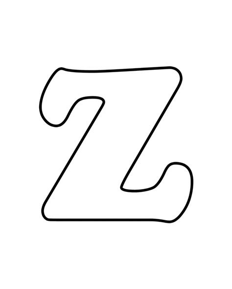 Letter Z Free Printable Coloring Pages Alphabet Letter Templates