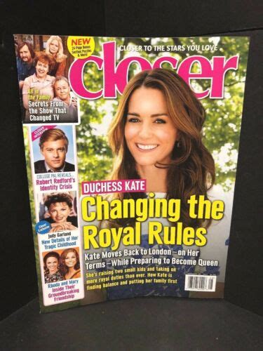 Duchess Kate Closer Magazine February 2017 Judy Garland Robert Redford
