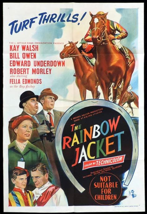 rainbow jacket original  sheet  poster horse racing kay walsh robert morley