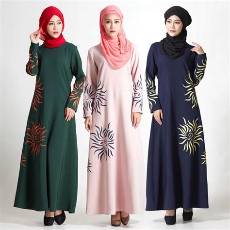 Solid Color Dubai Ladies Abaya Kaftan Malaysia Muslim Dress Turkish Islamic Traditional Indian