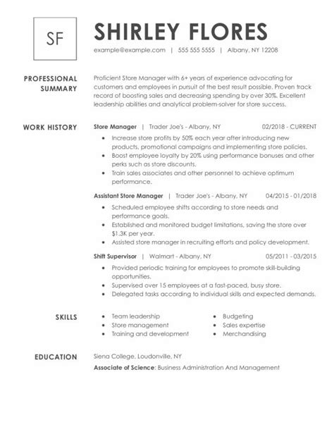 Microsoft Word Resume Template And Example Free Download