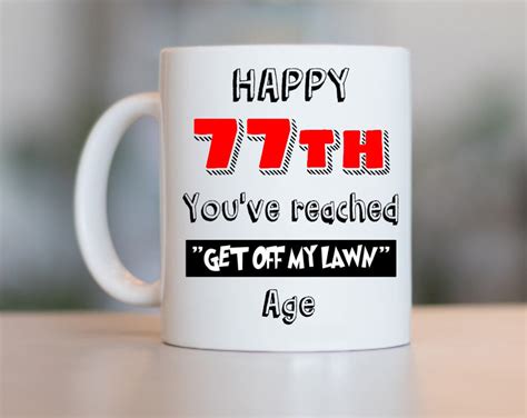 77th Birthday T For Women And Men 77th Birthday Mug 77 Etsy