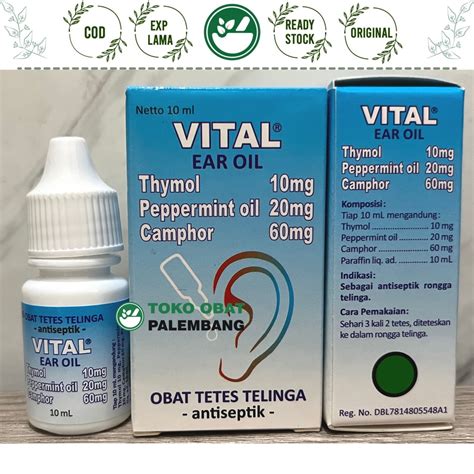 Jual Vital Ear Oil 10 Ml Obat Tetes Telinga Antiseptik Obat Tetes