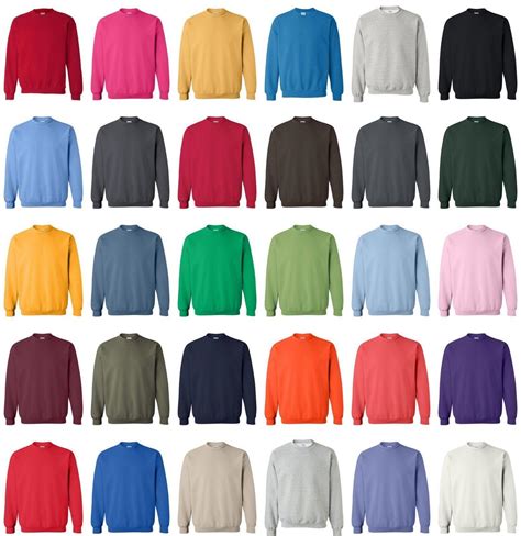 Gildan 18000 Adult Size S 5XL Heavy Blend Crewneck Sweatshirt Pullover