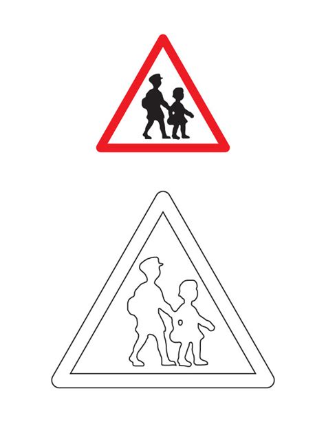 Safety Signs Coloring Pages