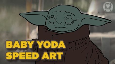 The Mandalorians Baby Yoda Speed Art Youtube