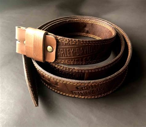 Davidson Leather Belt For Biker Ts For Biker Leather Belt Etsy