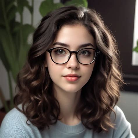 Innocent Beauty Captivating Portrait Of A 26yearold Woman With Nerd Glasses Muse Ai