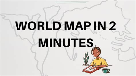 World Map In 2 Minutes Freehand World Map How To Draw World Map