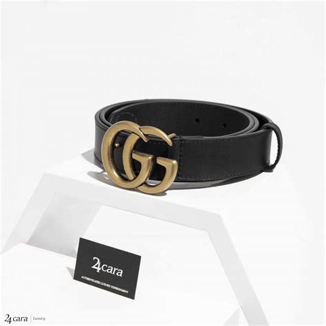 Gucci Leather Belt With Double G Buckle 30mm