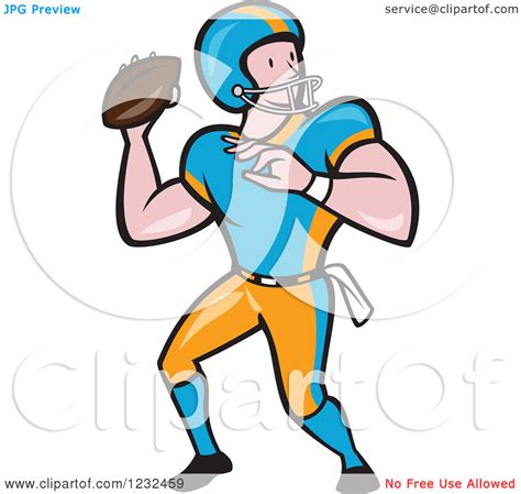 Football Player Throwing A Clipart Panda Free Clipart Images