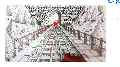 1200a One Point Perspective Art Youtube