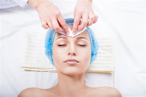 Skin Care Woman Cleaning Face By Beautician Stock Photo Image Of