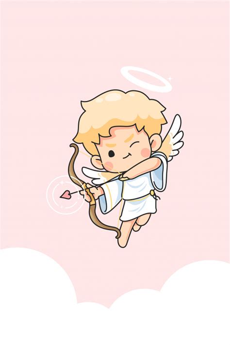 Premium Vector Cute Cupid Cartoon For Valentine Day Concept Cute