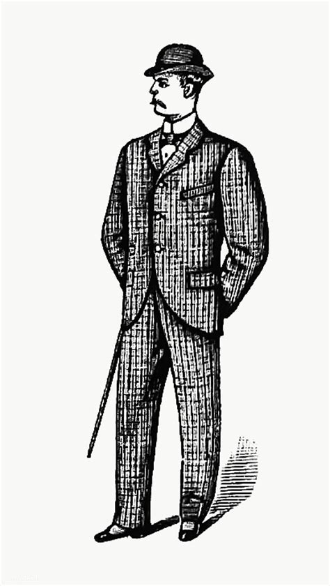 Drawing Of A Gentleman Free Image By Sailor