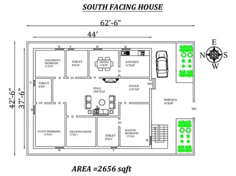 South Facing Villa Floor Plans India Viewfloor Co