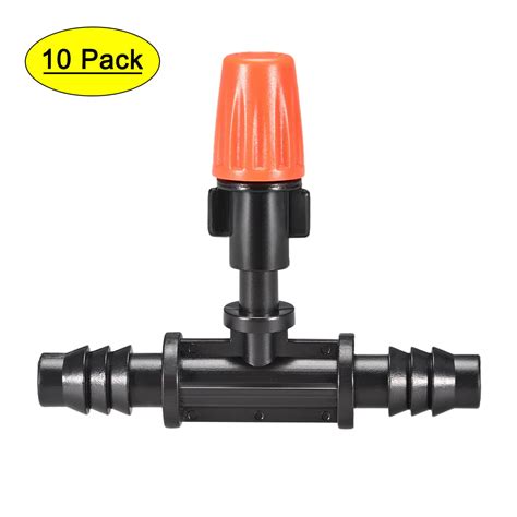 Adjustable Spray Drippers Mist Nozzle Sprinkler W 12 Barb Tee Joints