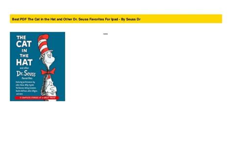 Best Pdf The Cat In The Hat And Other Dr Seuss Favorites For Ipad