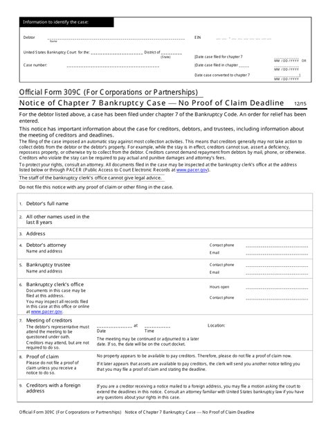 Free Printable Chapter Bankruptcy Forms Printable Templates