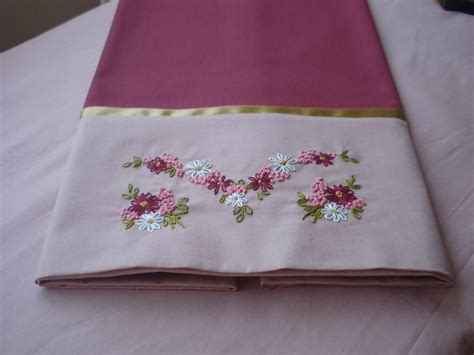Hand Embroidery On Pillow Cases