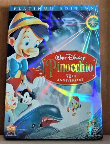 Pinocchio Dvd 2009 2 Disc Set 70th Anniversary Platinum Edition