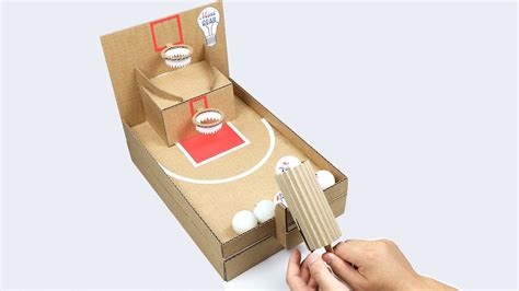 How To Make Ping Pong Basketball Challenge From Cardboard Youtube