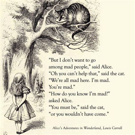 Were All Mad Here Alice Quotes Disney Quotes Book Quotes The Words