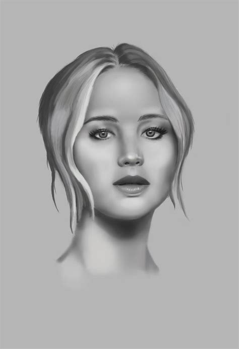Jennifer Lawrence Portrait By Adwatt On Deviantart