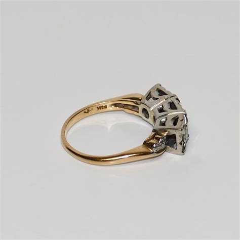 14k Yellow Gold Vintage Diamond Ring 50tdw 43g