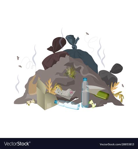 Garbage Dump Trash Rubbish And Waste Environment Vector Image