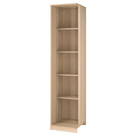 Pax Add On Corner Unit With 4 Shelves White Stained Oak Effect