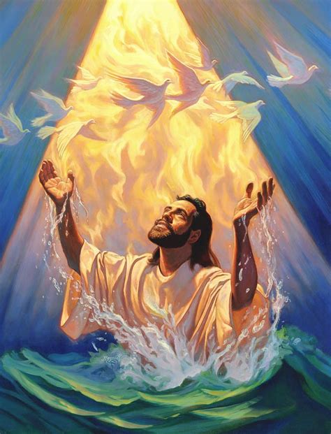 The Baptism Of Jesus By Jeff Haynie Jesus Painting Jesus Art
