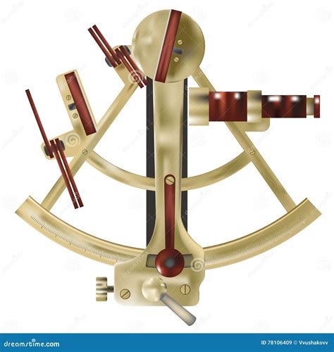 sextant antique marine maritime tool vector stock vector illustration