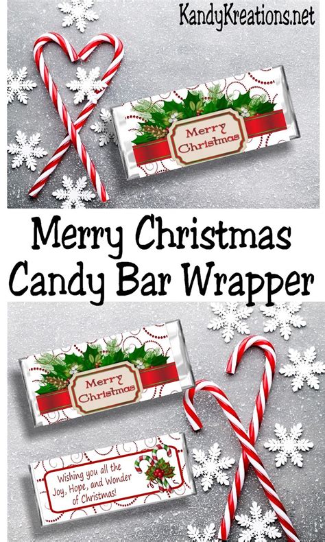 There are three different sizes below. Free Christmas Candy Bar Wrapper Download - Christmas ...