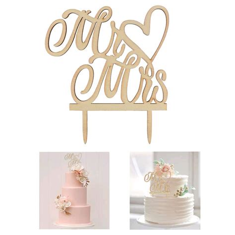 Ailanda Wedding Cake Topper Personalised Mr And Mrs Cake Toppers Retro