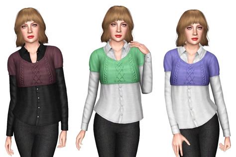 Mod The Sims Sweater Blouse For Elder Female Sims 3 Mods 7 Zip