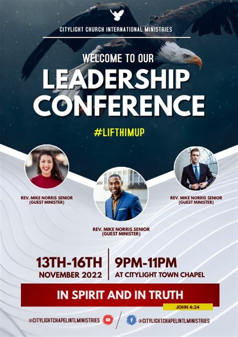 Leadership Conference Flyer Template Postermywall
