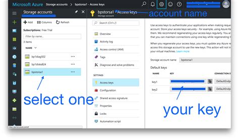 Where Can I Find My Azure Account Name And Account Key Stack Overflow