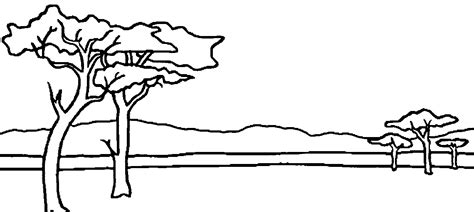 Savannah Grassland Coloring Page Coloring Pages